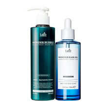 La'dor Silky Smooth Hair Duo - Wonder Bubble Shampoo & Wonder Oil Hair Serum For Dry & Frizzy Hair