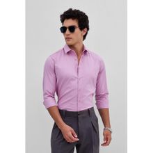 Snitch Pink Stretchable Slim Fit Shirt