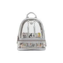 Aldo LTBACKPACK Womens Silver Backpack & Pouch with Detachable Straps (Set of 2)