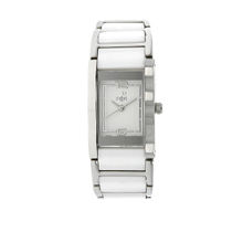 Xylys White Dial Silver Steel & Ceramic Strap Watch