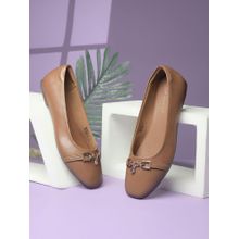 Bata Women Tan Flat Ballerinas
