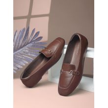 Bata Women Maroon Loafers