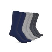 TalkingSox Bamboo Crew Socks for Men & Women Mild Compression Sports Socks (Pack Of 6)