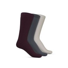 TalkingSox Bamboo Crew Socks, Mild Compression Calf Length Socks Multi-Color (Pack Of 3)