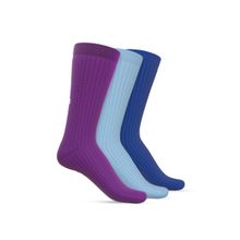 TalkingSox Bamboo Crew Socks, Mild Compression Soft & Breathable Socks Multi-Color (Pack Of 3)