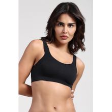 Van Heusen Women Aero Flex Full Coverage Broad Straps Knitted Black T-Shirt Bra