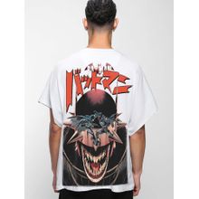 Bewakoof Official DC Men's White Batman Who Laughs Graphic Printed Square Fit Vest