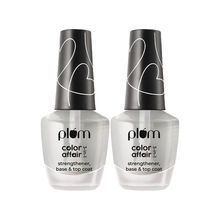 Plum Color Affair 3-In-1 Strengthener, Base & Top Coat - Pack Of 2