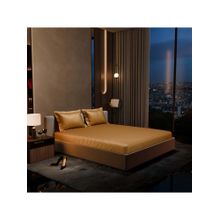 Stoa Paris Eternal Glow Gold Fitted Sheet with 2 Pillow Cover