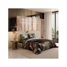 Stoa Paris Green 300 Tc Satin Bedsheet & Comforter with 2 Pillow Covers (King)