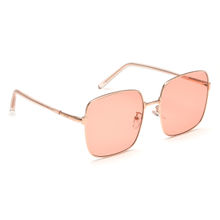 IRUS Uv Protected Sunglasses for Women with Pink Coloured Solid Polycarbonate Lens (57)