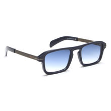 IRUS Uv Protected Sunglasses for Men with Blue Coloured Gradient Polycarbonate Lens (56)