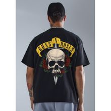 PRONK Guns N Roses Men Oversized Graphic T-Shirt