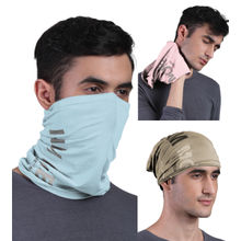 FREECULTR Unisex Printed Bamboo Bandana Anti Microbial Multipurpose Cloth Face Mask (pack Of 3)