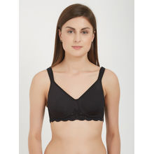 SOIE Non-Padded Wired Full Coverage Bra - Black