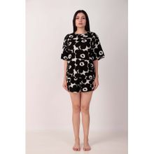 Masha Black Bloom T-Shirt and Shorts