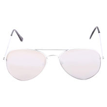 Gio Collection UV Protected Aviator Unisex Sunglasses - Silver Frame