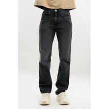 FREAKINS Men Dark Charcoal Straight Jeans