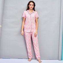 July Nightwear Women Rayon Pink Shirt - Pyjama-WPC534