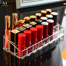 NFI Essentials Acrylic Lipstick Cosmetic Organizer 24 Slot Makeup Storage Holder for Lipsticks