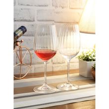 Bohemia Crystal Viola Waterfall Red Wine Glass Set, 350ml, Set Of 6, Transparent