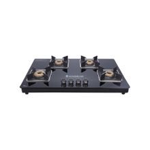 Wonderchef Octavia 4 Burner Manual Ignition 8mm Toughened Glass Hob Top Cooktop, Black