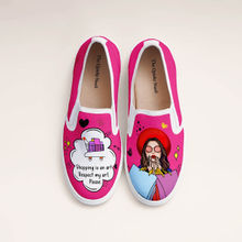 The Quirky Naari Shopaholic Slip-On Sneakers - Pink