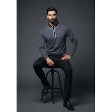 OUTERWORLD Classic Full Sleeve Polo Shiny Grey T-Shirt