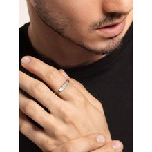 GIVA Sterling Silver Zircon Love Ring for Mens