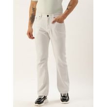 Bene Kleed Men White Rigid Bootcut Denim Jeans