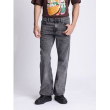 Bene Kleed Men Grey Washed Bootcut Jeans