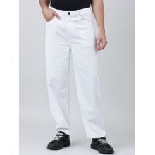 Bene Kleed Men White Pure Cotton Rigid Denim Jeans