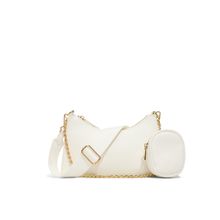 Call It Spring Adreddia Womens White Cross Body Shoulder Bag with Detachable Strap