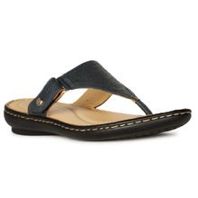 Hush Puppies Navy Blue Women Slip-On Sandals