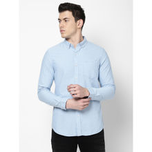Lee Men Light Blue Solid Slim Fit Shirt