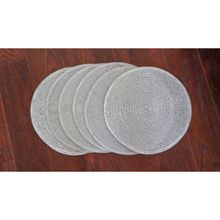 Chrysante Round Silver Mats (Set Of 6)