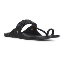 Bata Women Black Kolhapuri