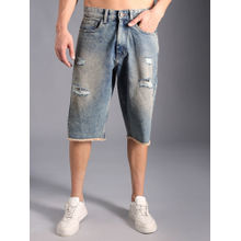 High Star Men Summer Cotton Regular Fit Mid-Rise Knee Length Regular Shorts