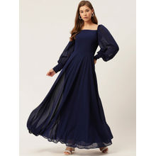 Twenty Dresses By Nykaa Fashion Love All Around Maxi Navy Blue Dress