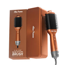Alan Truman Blow Styling Brush 3-in-1 Blow-Dry, Style & Straighten Tool - Copper Gold