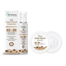 CGG Cosmetics 70% Snail Mucin Essence & All In One Cream Combo