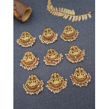 GRIIHAM Gold Finish Bridal Jadai Billai Hair Pins (Pack Of 9)