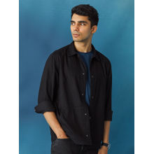 Andamen Black Mens Regular Fit Casual Overshirt