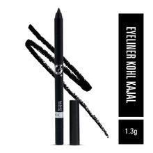 Matt look Single Stroke Super Glide 24 Hours Water Proof Smudge Proof Eyeliner Kohl Kajal - Jet Black