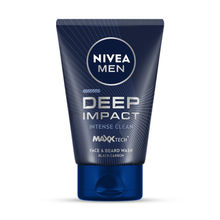 NIVEA MEN Face Wash, Deep Impact Intense Clean, for Beard & Face, with Black Carbon