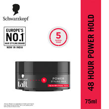 Schwarzkopf TAFT Power Hair Wax For Luminous Shine And Glossy Hair, Hold 5 Lasts 48 Hours