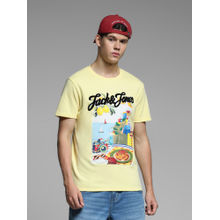Jack & Jones Yellow Printed T-Shirt