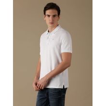 Wrangler Mens Solid White Polo T- Shirt