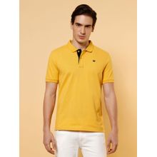Wrangler Mens Solid Yellow Polo T-shirt