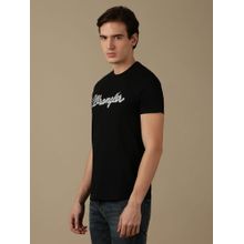 Wrangler Mens Logo Black Crew Neck T-shirt